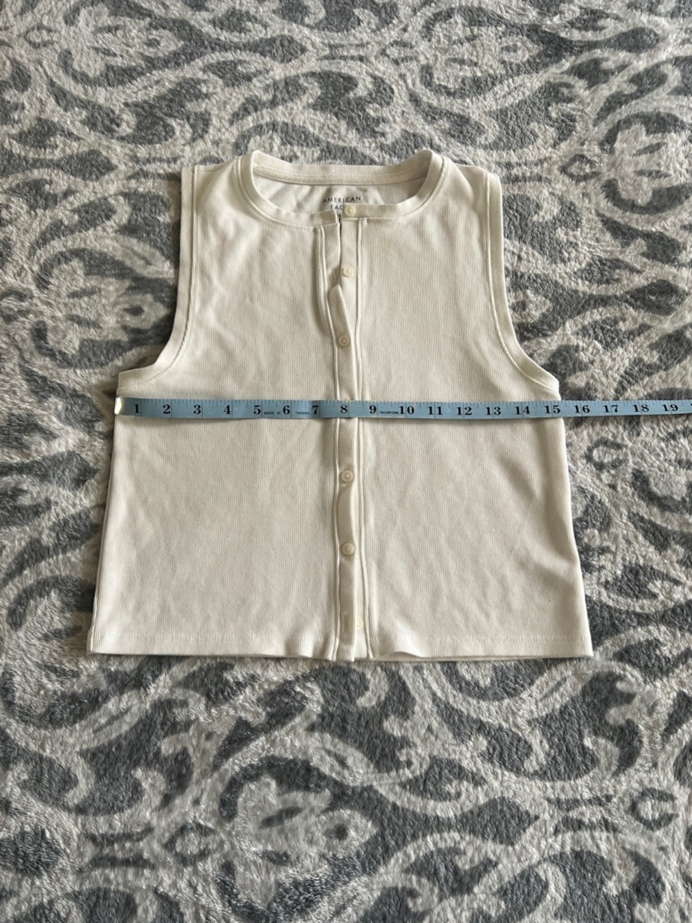 American Eagle Ribbed Button Up Tank - Picture 6 of 7